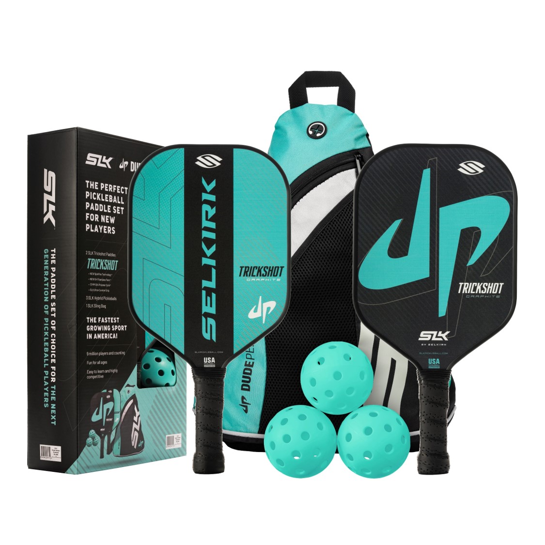 [셀커크] SLK 듀드 퍼팩트 트릭샷 피클볼 번들팩(SLK by Selkirk x Dude Perfect - Trickshot Pickleball Bundle)