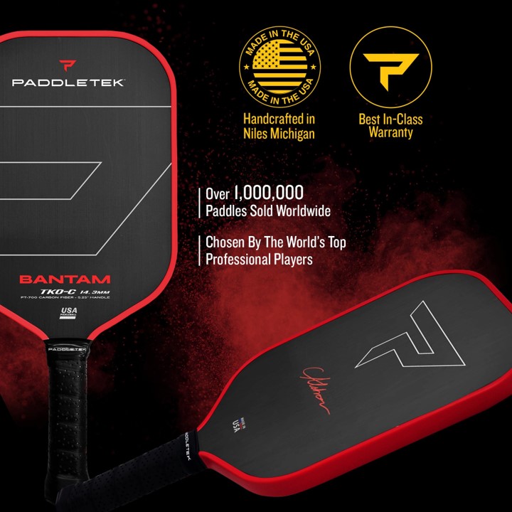 패들택 밴탐 TKO-C 14.3mm 피클볼 패들 (Paddletek Bantam TKO-C 14.3 PICKLEBALL PADDLE)