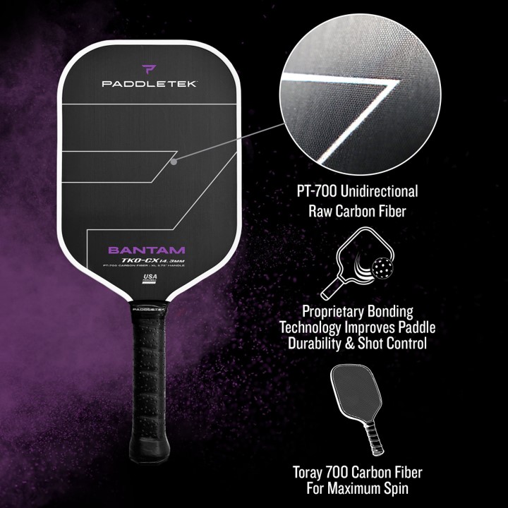 패들택 밴탐 TKO-CX 14.3mm 피클볼 패들 (Paddletek Bantam TKO-C 14.3 PICKLEBALL PADDLE)