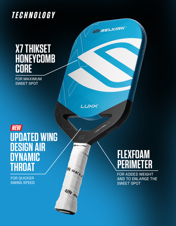 [신제품] 셀커크 럭스 컨트롤 에어 인피니그릿 에픽 피클볼 패들(SELKIRK LUXX Control Air with InfiniGrit Epic pickleball paddle