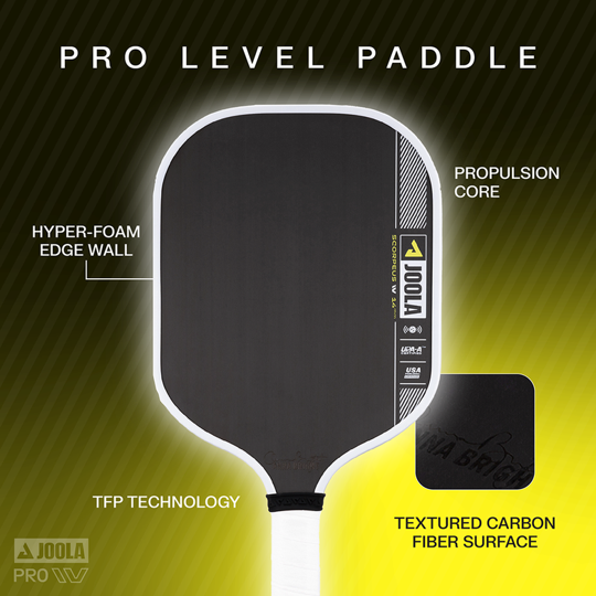 율라 애나 브라이트 스콜피어스 프로 IV 14mm 피클볼패들(JOOLA Anna Bright Scorpeus Pro IV 14mm Pickleball Paddle)